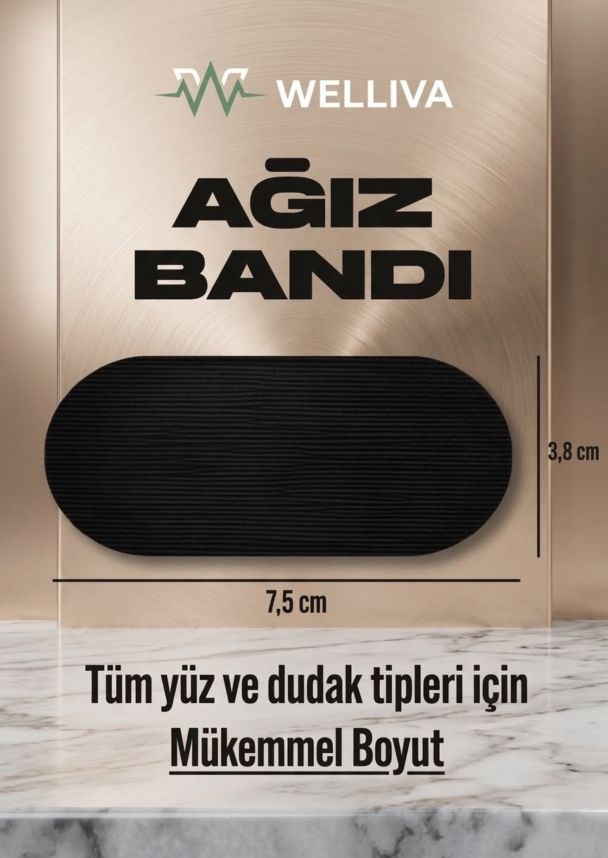 Premium Ağız Bandı 30 Adet - Horlama Karşıtı & Burun Solunumu Destekli Hipoalerjenik Uyku Bandı