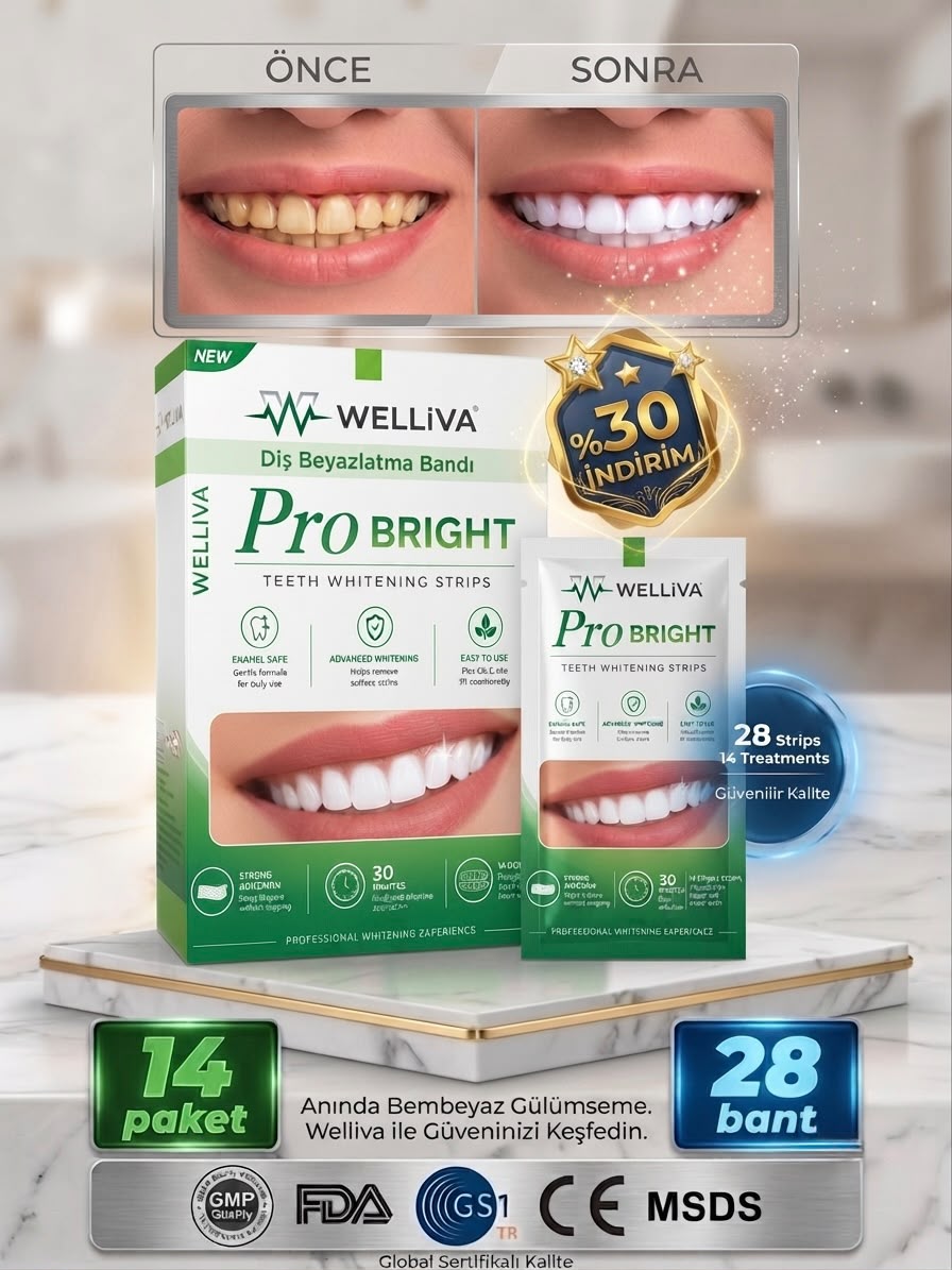 Diş Beyazlatma Bandı, Profesyonel Beyazlık, 14
Paket-28 Bant